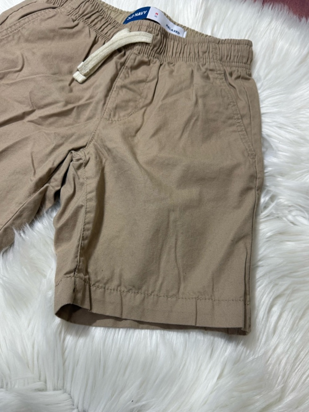 Old Navy Khaki Relaxed Fit Pull On Cotton Shorts -Boys- Size 8 (M) - Picture 6 of 14